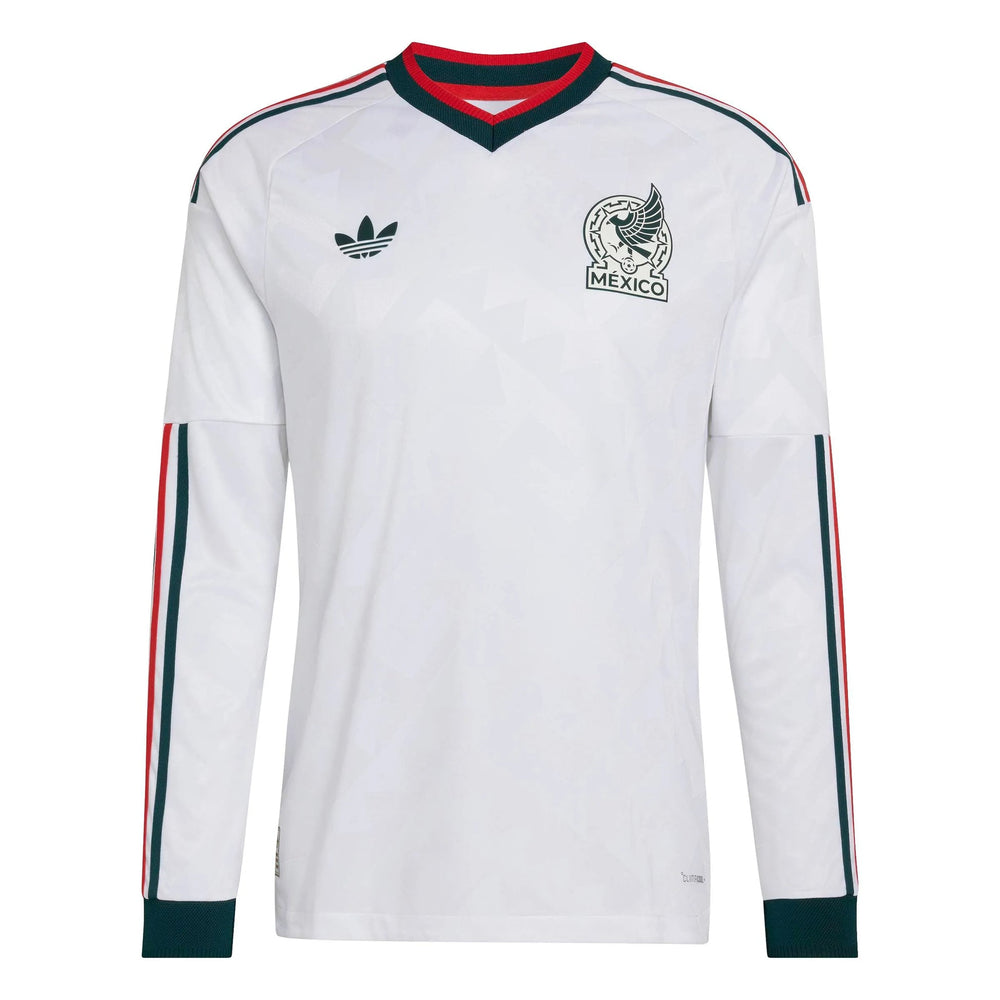 Adidas 2026 Mexico Men's Authentic Away Long-Sleeve Soccer Jersey White