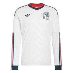 Adidas 2026 Mexico Men's Stadium Away Long-Sleeve Soccer Jersey White