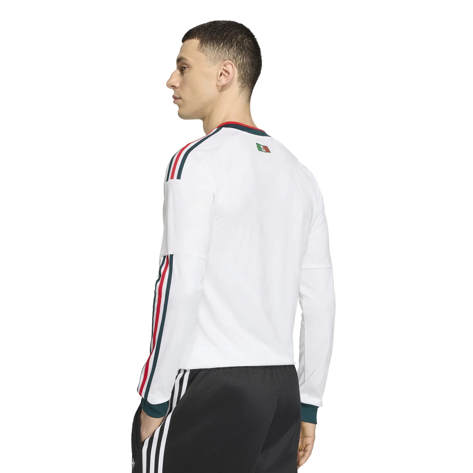 Adidas 2026 Mexico Men's Stadium Away Long-Sleeve Soccer Jersey White