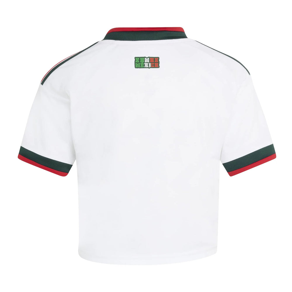 Adidas 2026 Mexico Women's Stadium Away Cropped Soccer Jersey White