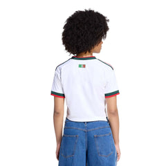 Adidas 2026 Mexico Women's Stadium Away Cropped Soccer Jersey White