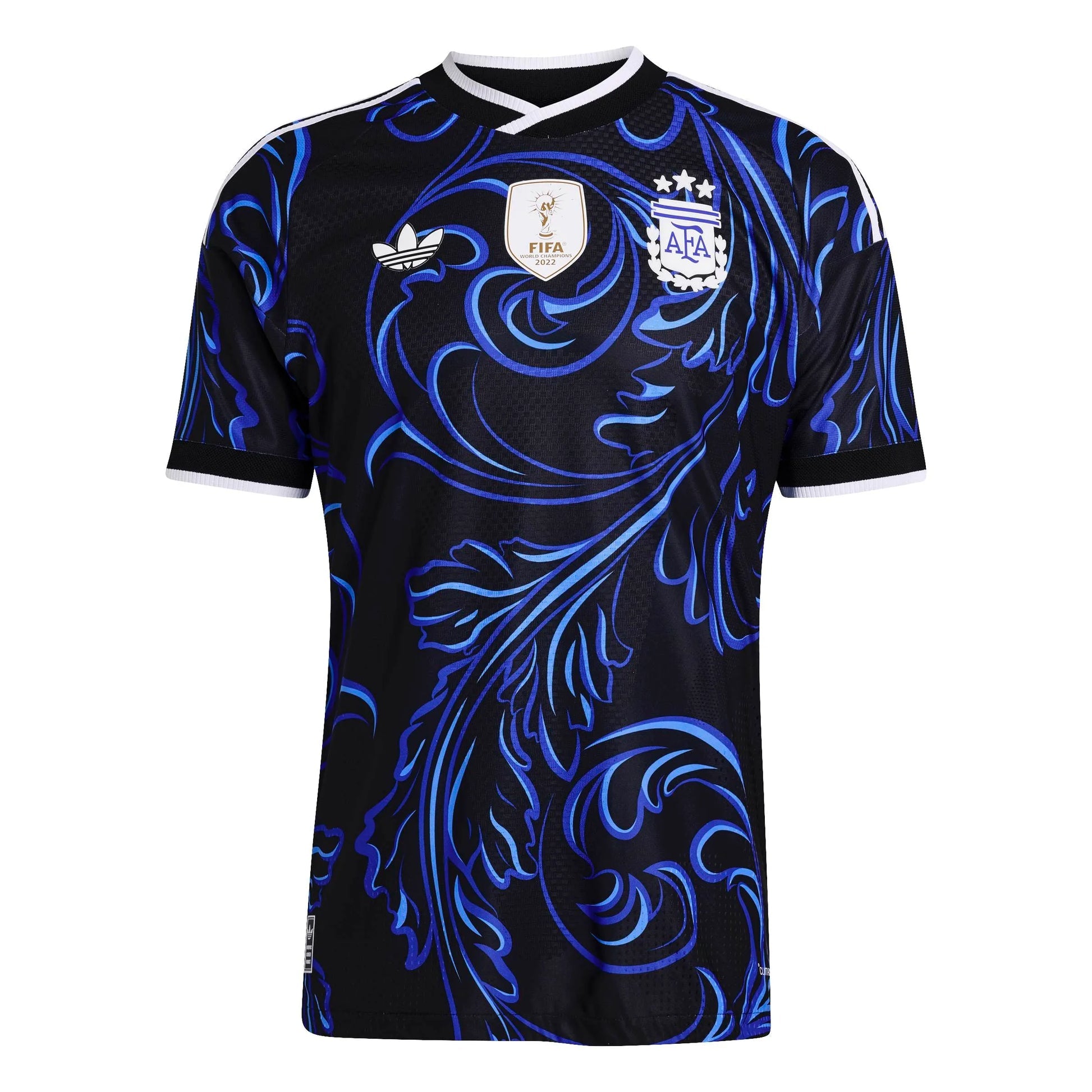 Adidas 2026 Argentina Men's Authentic Away Soccer Jersey Black / Lucid Blue / Blue Burst