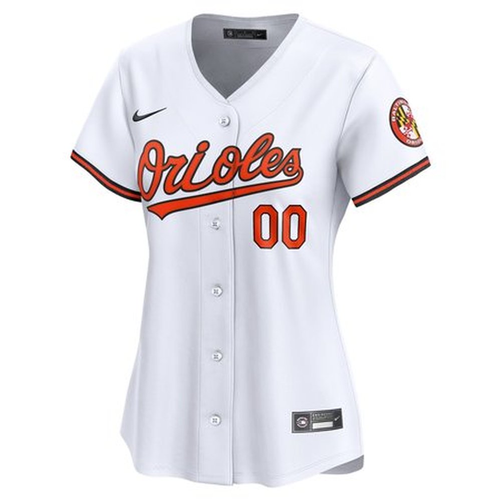 Women's Baltimore Orioles White Home Limited Custom Jersey