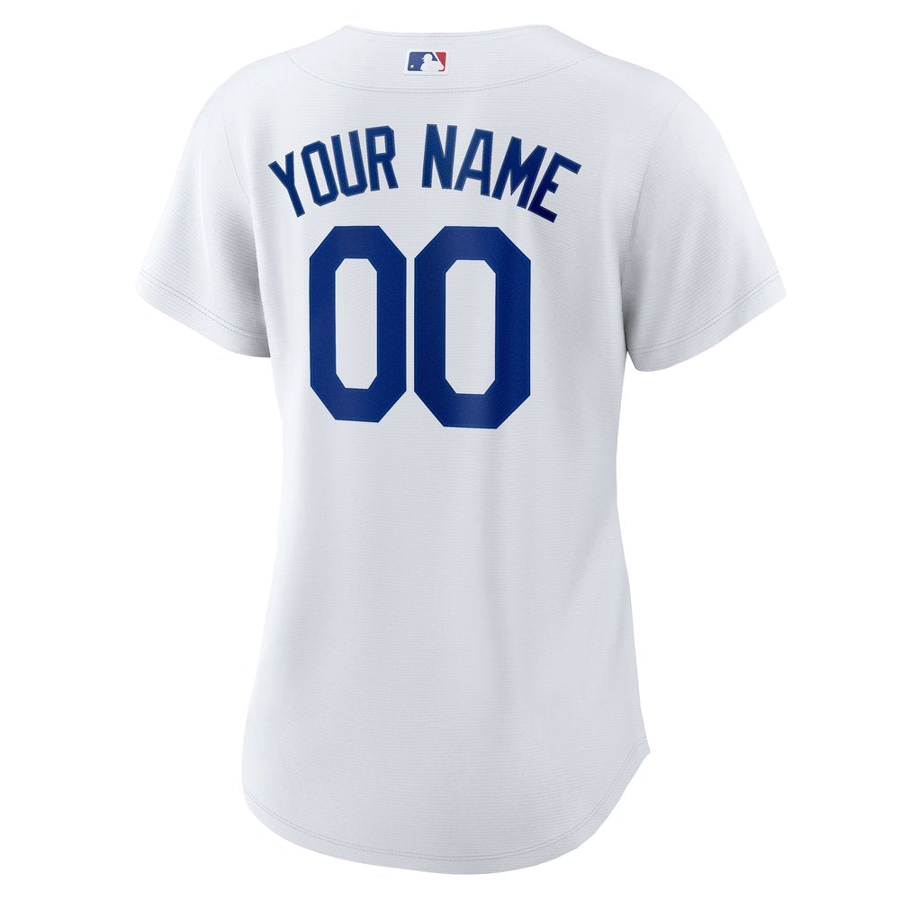 Women's Los Angeles Dodgers White 2024 World Series Home Home Custom Replica Jersey