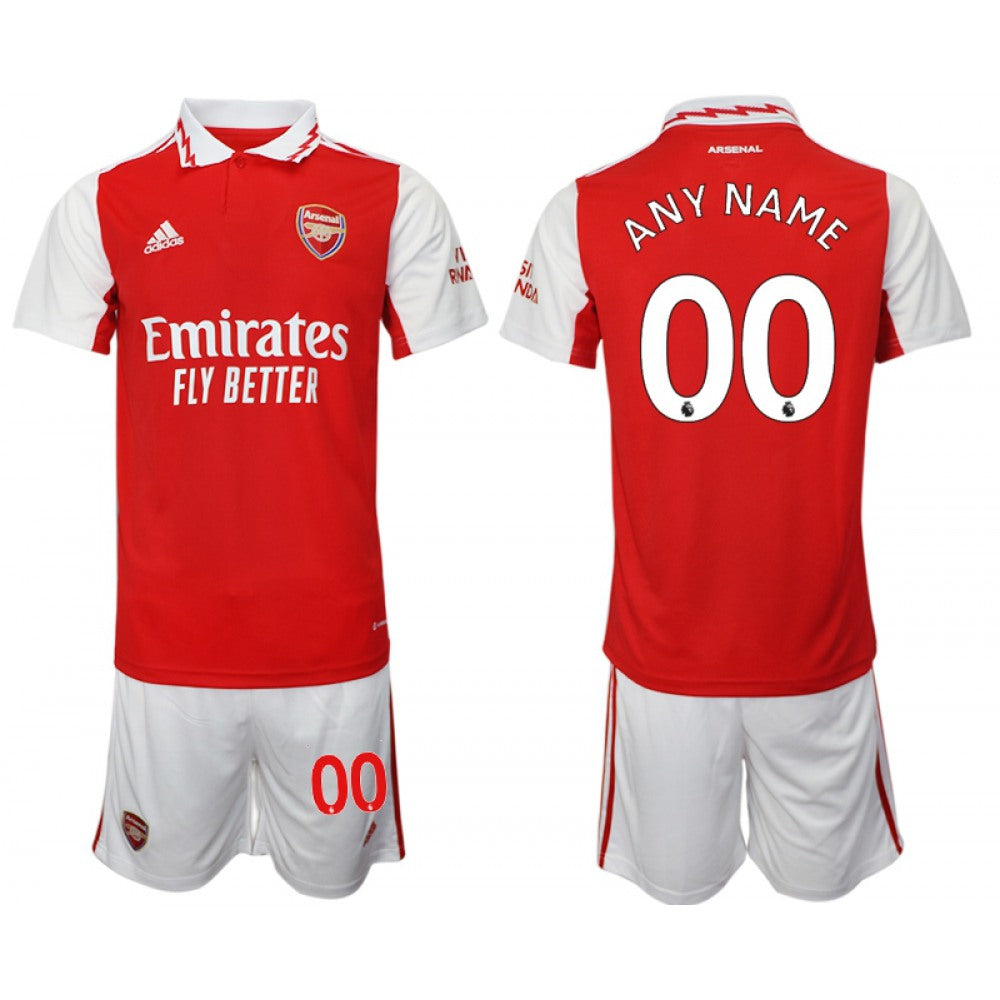 Men's Arsenal F.C Custom 2023 Red Home Soccer Jersey Suit