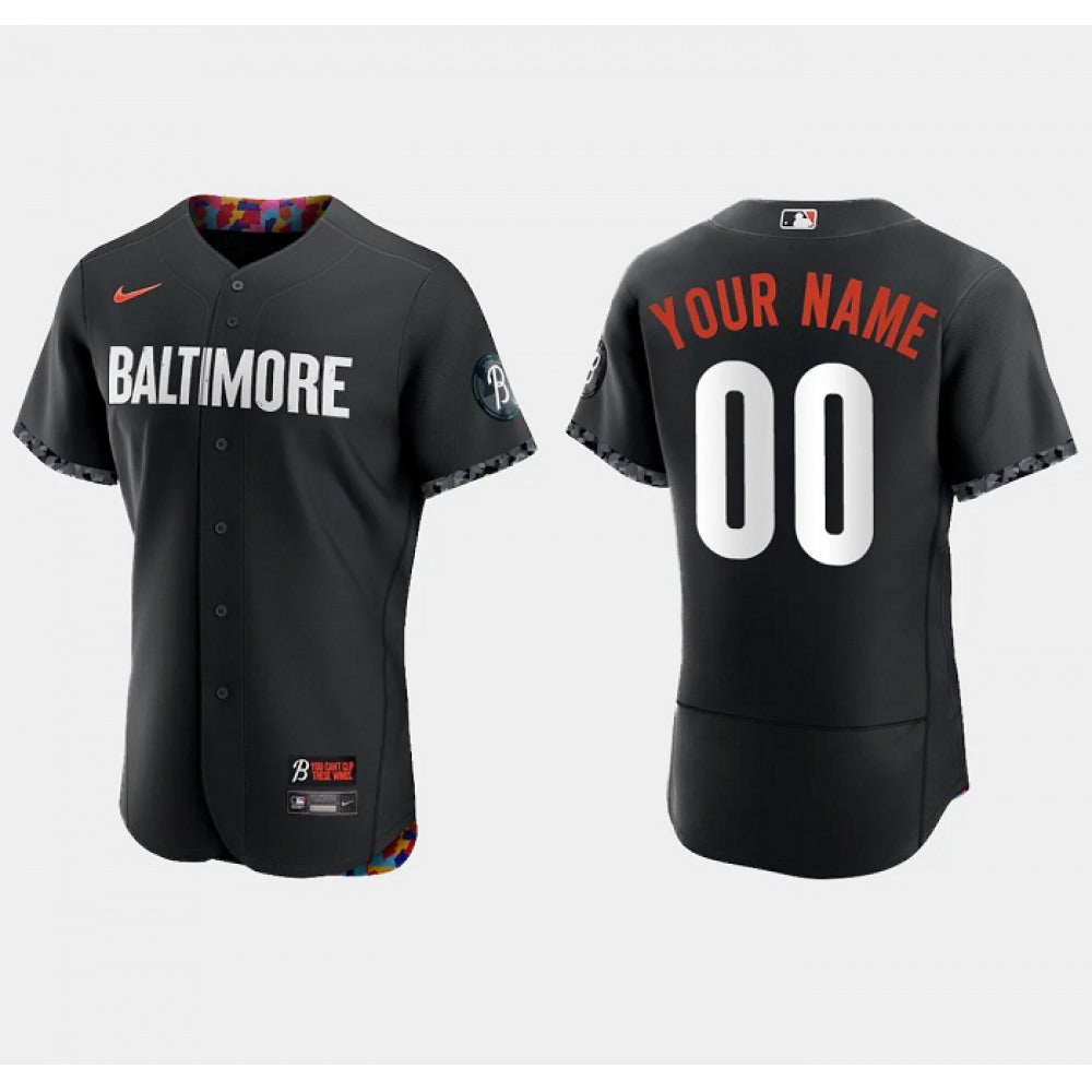 Men's Baltimore Orioles ACTIVE Player Custom Black 2023 City Connect Flex Base Stitched Baseball Jersey