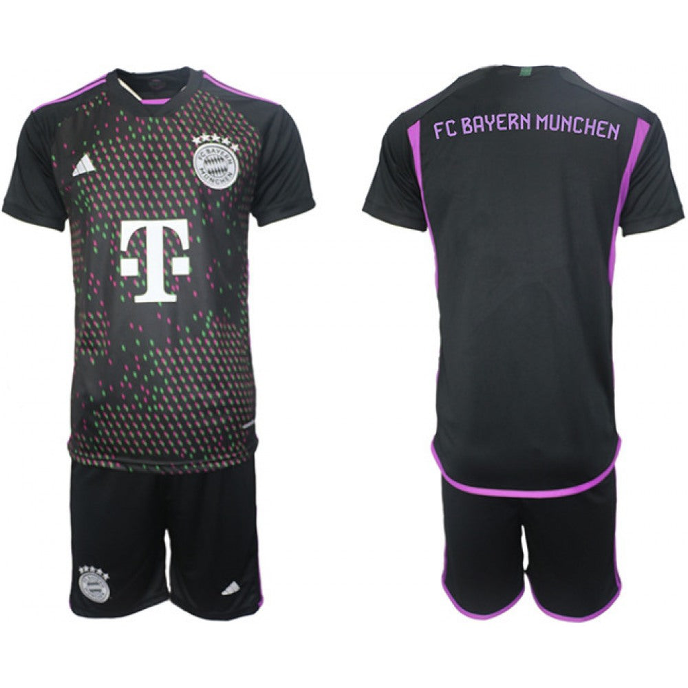 Men's Bayern Munich Custom 2023/24 Black Home Soccer Jersey Suit