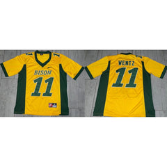 Men's North Dakota State Bison Active Player Custom Yellow Stitched Football Jersey