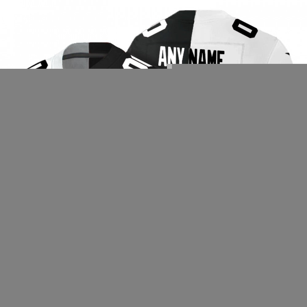 Men's Pittsburgh Steelers ACTIVE PLAYER Custom Black & White Split Limited Stitched Jersey