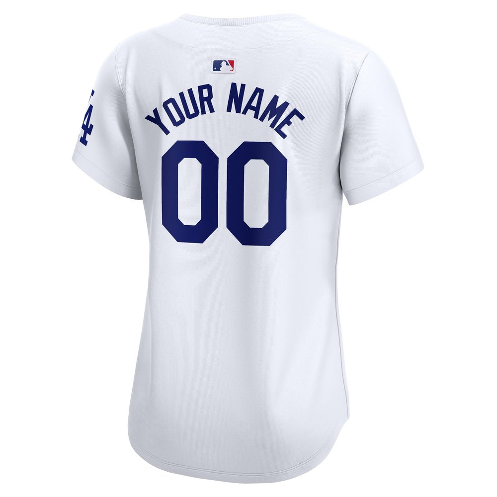 Women's Los Angeles Dodgers White 2024 World Series Home Custom Limited Jersey