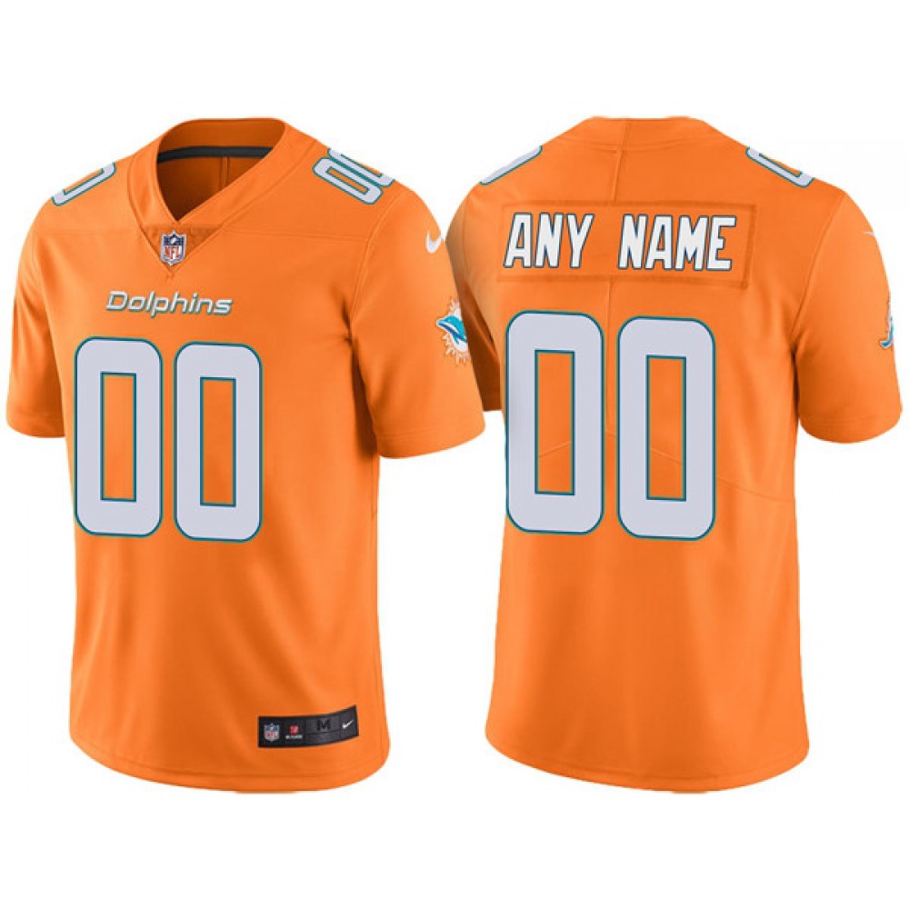 Youth Miami Dolphins ACTIVE PLAYER Custom Orange Vapor Untouchable Limited Stitched Jersey