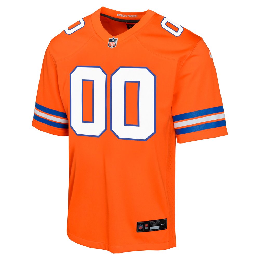 Youth Denver Broncos Orange Mile High Collection 1977 Throwback Custom Game Jersey