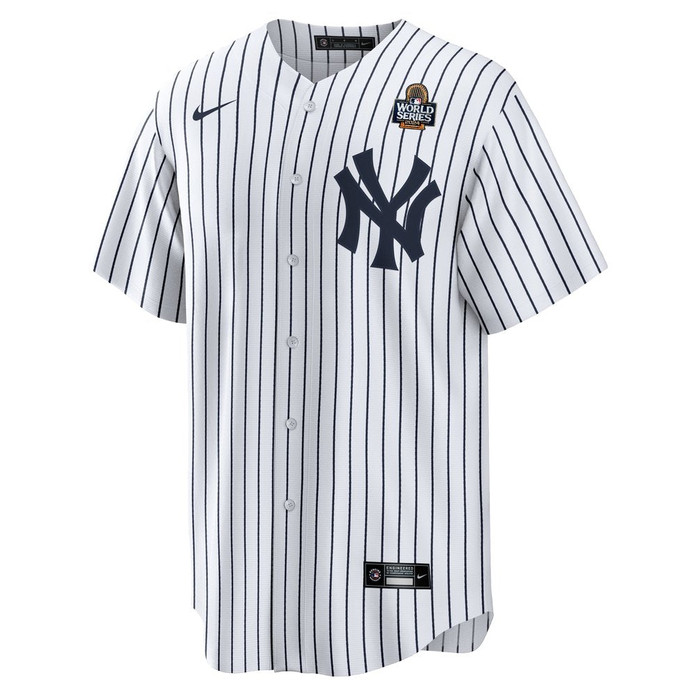 Men's New York Yankees White 2024 World Series Home Replica Custom Jersey