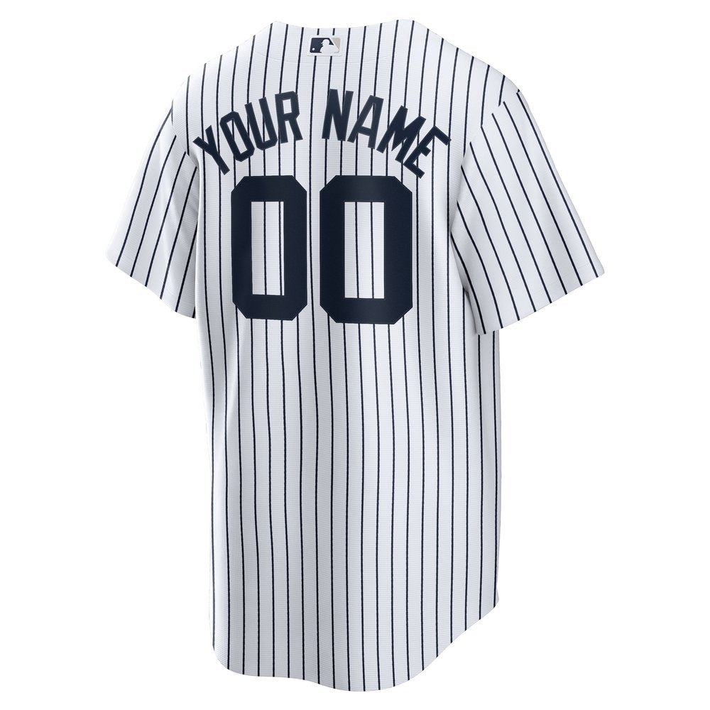 Men's New York Yankees White 2024 World Series Home Replica Custom Jersey