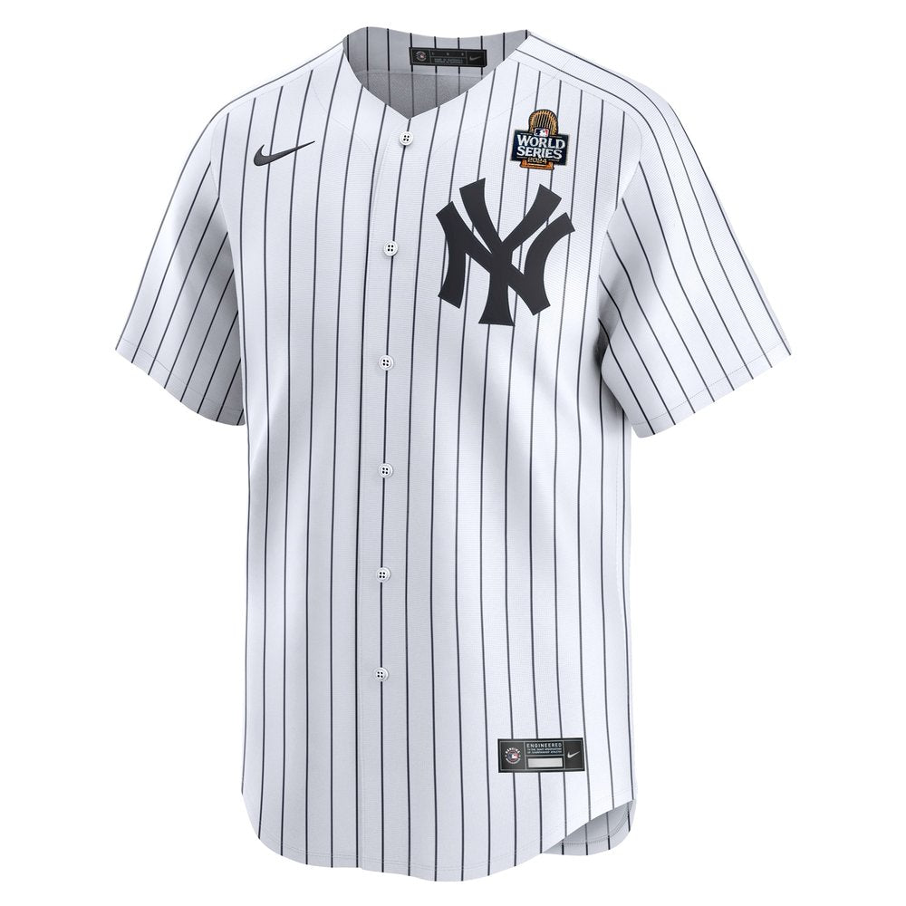 Men's New York Yankees White 2024 World Series Home Custom Limited Jersey