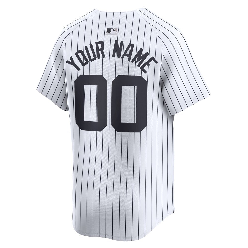 Men's New York Yankees White 2024 World Series Home Custom Limited Jersey