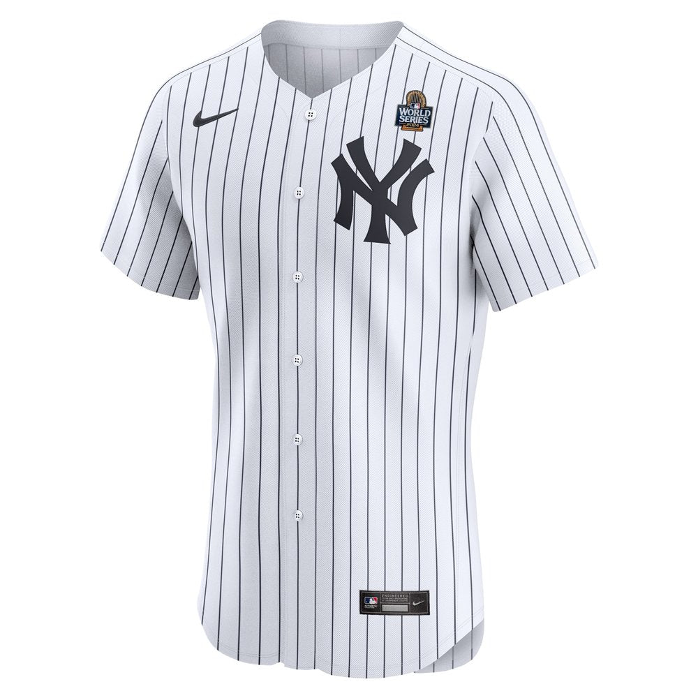Men's New York Yankees White 2024 World Series Home Elite Custom Jersey