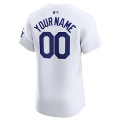Men's Los Angeles Dodgers White 2024 World Series Home Custom Elite Jersey